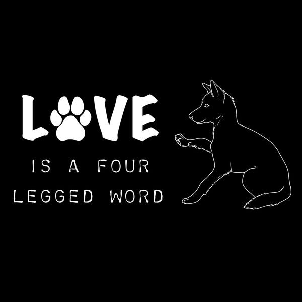 Love Is A Four Legged Word (Pricked Ears - White) Thumbnail