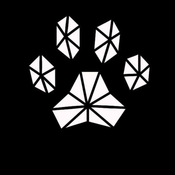 Geometric Made With Love Paw - Filled Thumbnail